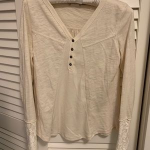 Altard State S Cream Long Sleeve Tee
